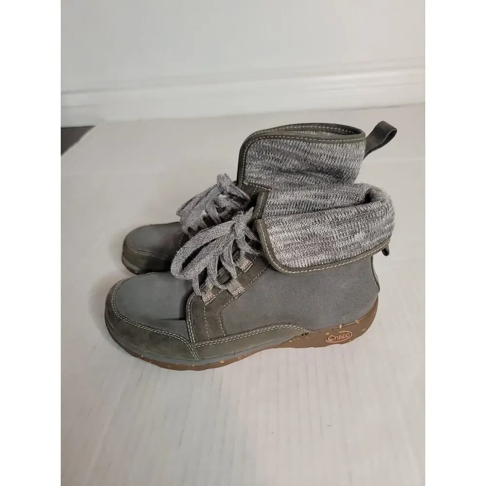 Chaco Women's Barbary Castlerock Gray Suede Chukka Hiking Boots Size 8